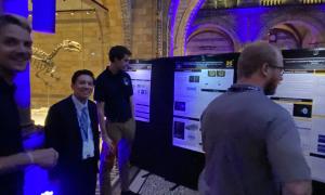 JANUS members at poster session.  Presenting and discussing posters. 