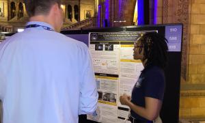 JANUS members at poster session.  Presenting and discussing posters. 